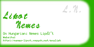 lipot nemes business card